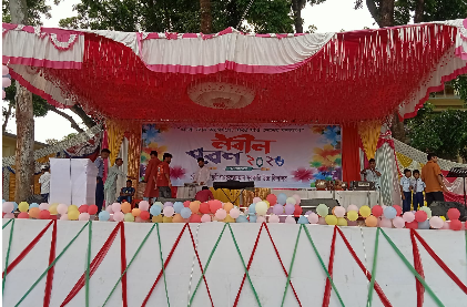 রৌমারী সরকারি উচ্চ বিদ্যালয়ে জমকালো নবীনবরণ